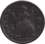 1737 FARTHING ( GF ) - FARTHING - Cambridgeshire Coins