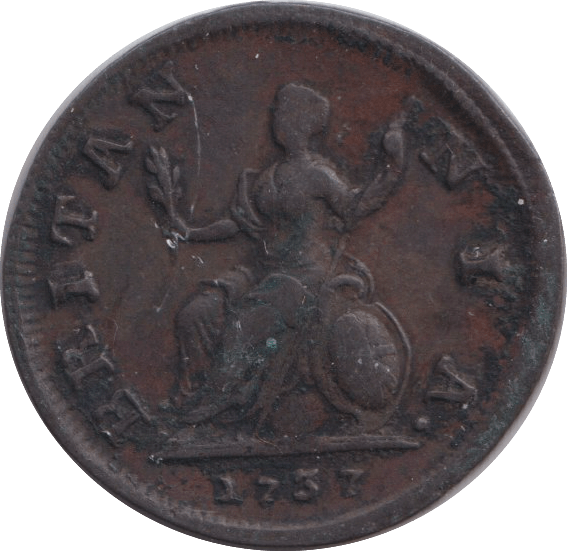1737 FARTHING ( VF ) - FARTHING - Cambridgeshire Coins