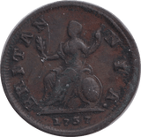 1737 FARTHING ( VF ) - FARTHING - Cambridgeshire Coins