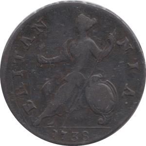 1738 HALFPENNY ( GF ) - HALFPENNY - Cambridgeshire Coins