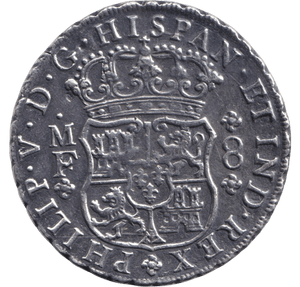 1738 SILVER 8 REALES MEXICO SPANISH COLONY - SILVER WORLD COINS - Cambridgeshire Coins