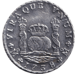 1738 SILVER 8 REALES MEXICO SPANISH COLONY - SILVER WORLD COINS - Cambridgeshire Coins