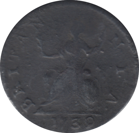 1739 FARTHING ( FINE ) - FARTHING - Cambridgeshire Coins