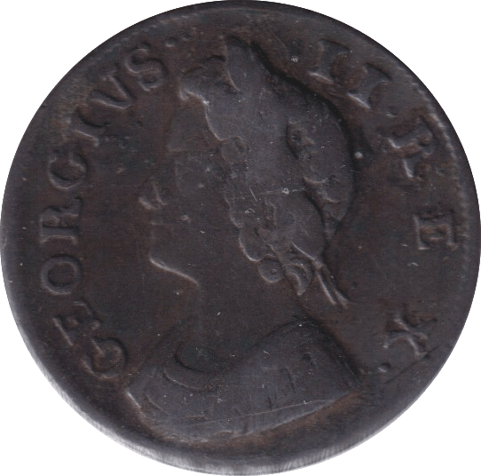 1739 FARTHING ( GVF ) - FARTHING - Cambridgeshire Coins