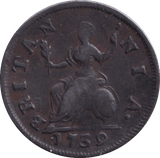1739 FARTHING ( GVF ) - FARTHING - Cambridgeshire Coins