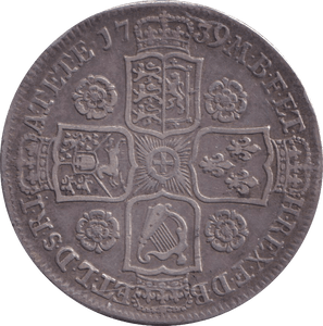 1739 HALFCROWN ( GVF ) - HALFCROWN - Cambridgeshire Coins