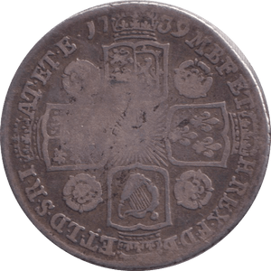 1739 SHILLING ( FINE ) - SHILLING - Cambridgeshire Coins
