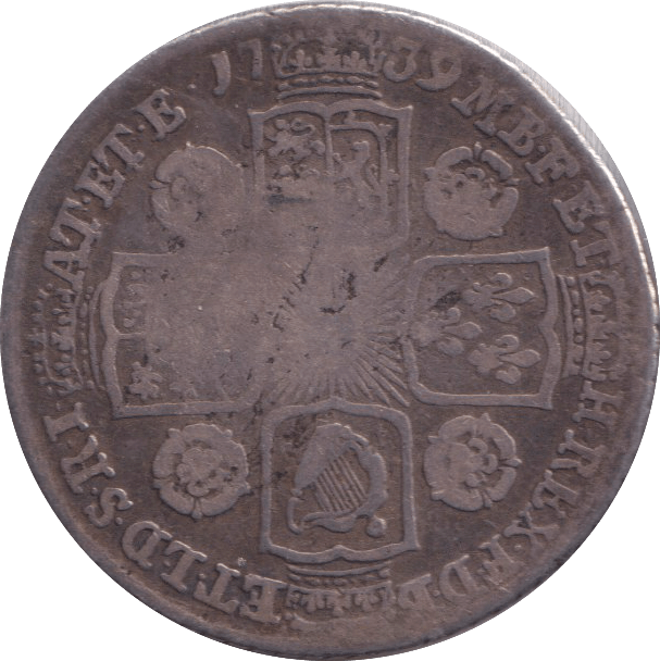 1739 SHILLING ( FINE ) - SHILLING - Cambridgeshire Coins