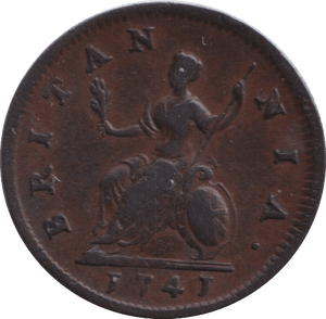 1741 FARTHING ( EF ) - FARTHING - Cambridgeshire Coins