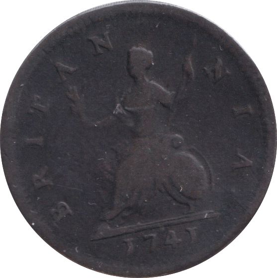 1741 FARTHING ( FINE ) - FARTHING - Cambridgeshire Coins
