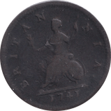 1741 FARTHING ( FINE ) - FARTHING - Cambridgeshire Coins