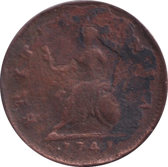 1741 FARTHING ( FINE ) - FARTHING - Cambridgeshire Coins