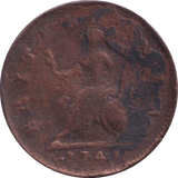 1741 FARTHING ( FINE ) - FARTHING - Cambridgeshire Coins