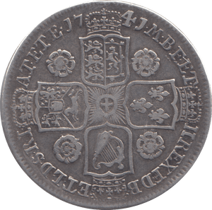 1741 HALFCROWN ( VF ) - HALFCROWN - Cambridgeshire Coins