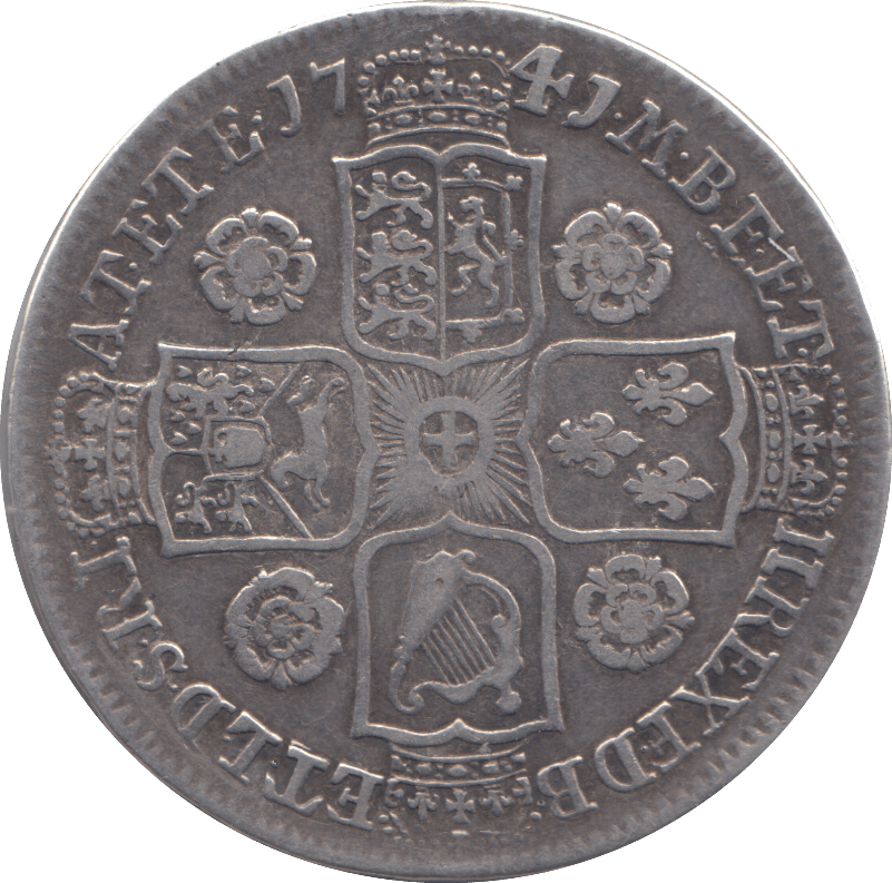 1741 HALFCROWN ( VF ) - HALFCROWN - Cambridgeshire Coins