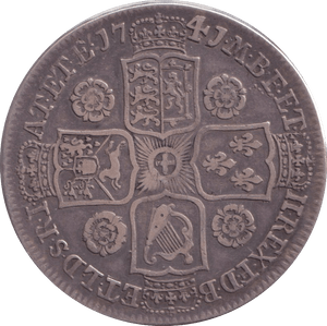 1741 HALFCROWN ( VF ) - HALFCROWN - Cambridgeshire Coins