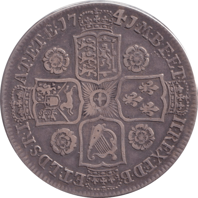1741 HALFCROWN ( VF ) - HALFCROWN - Cambridgeshire Coins