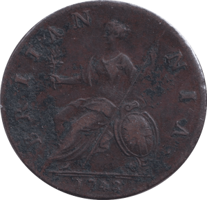1742 HALFPENNY ( GVF ) - HALFPENNY - Cambridgeshire Coins