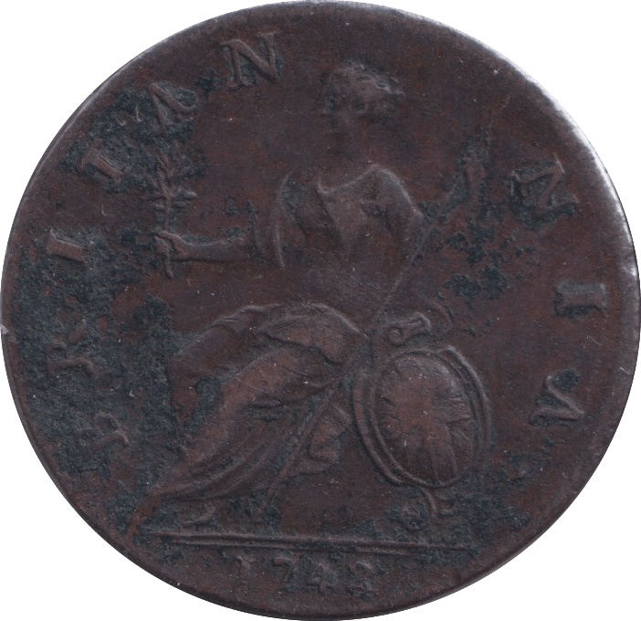 1742 HALFPENNY ( GVF ) - HALFPENNY - Cambridgeshire Coins
