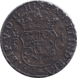 1742 SILVER 4 REALES MEXICO SPANISH COLONY - SILVER WORLD COINS - Cambridgeshire Coins