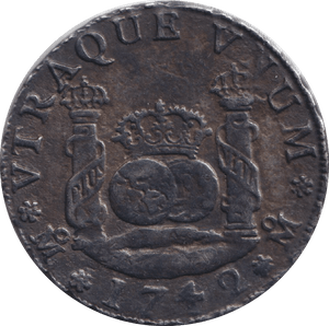1742 SILVER 4 REALES MEXICO SPANISH COLONY - SILVER WORLD COINS - Cambridgeshire Coins