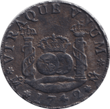 1742 SILVER 4 REALES MEXICO SPANISH COLONY - SILVER WORLD COINS - Cambridgeshire Coins