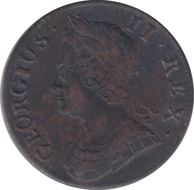 1743 HALFPENNY ( FINE ) - Halfpenny - Cambridgeshire Coins