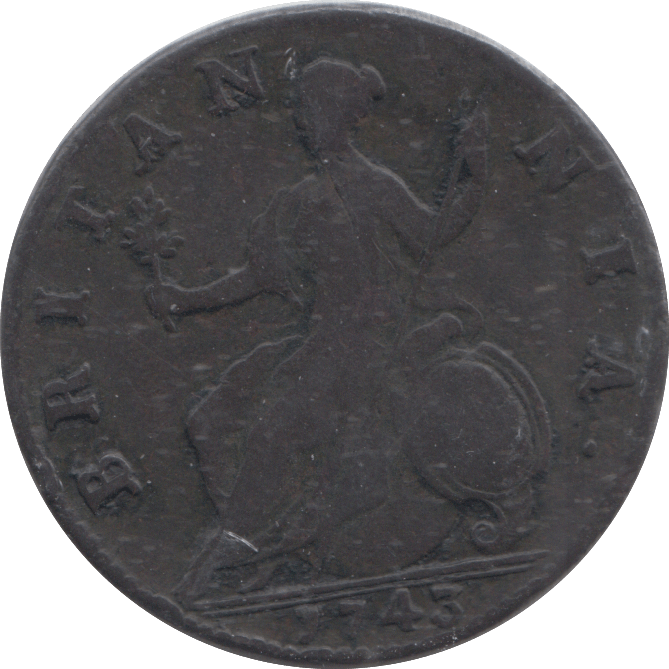 1743 HALFPENNY ( GF ) - HALFPENNY - Cambridgeshire Coins