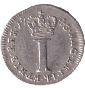 1743 MAUNDY ONE PENNNY ( GVF ) - MAUNDY ONE PENNY - Cambridgeshire Coins