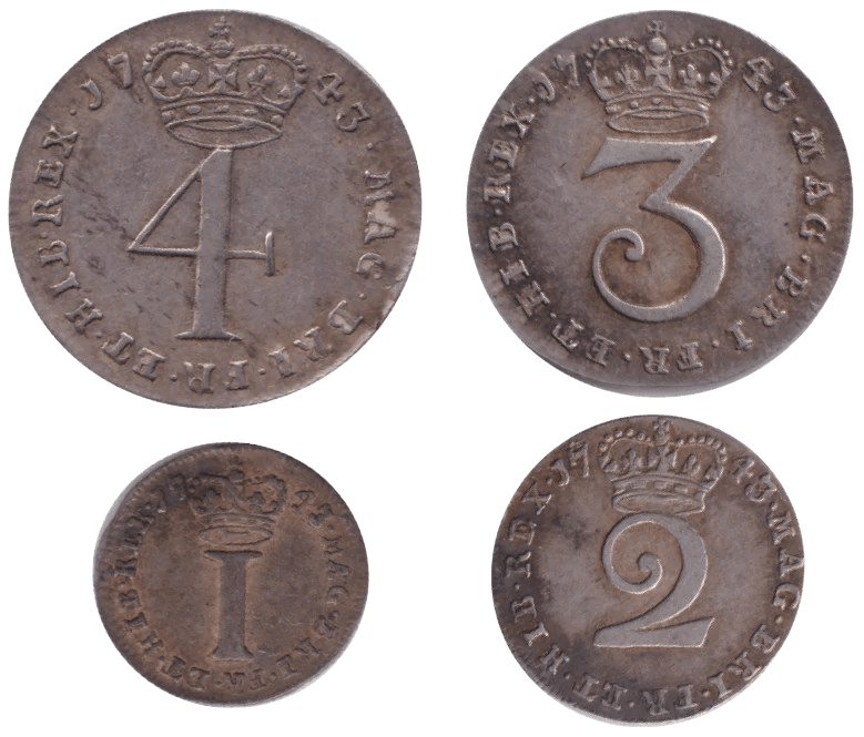 1743 MAUNDY SET GEORGE II - Maundy Set - Cambridgeshire Coins