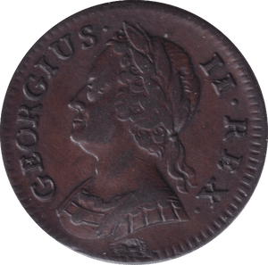 1744 FARTHING ( EF ) - FARTHING - Cambridgeshire Coins