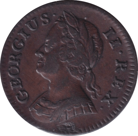 1744 FARTHING ( EF ) - FARTHING - Cambridgeshire Coins