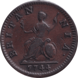 1744 FARTHING ( EF ) - FARTHING - Cambridgeshire Coins