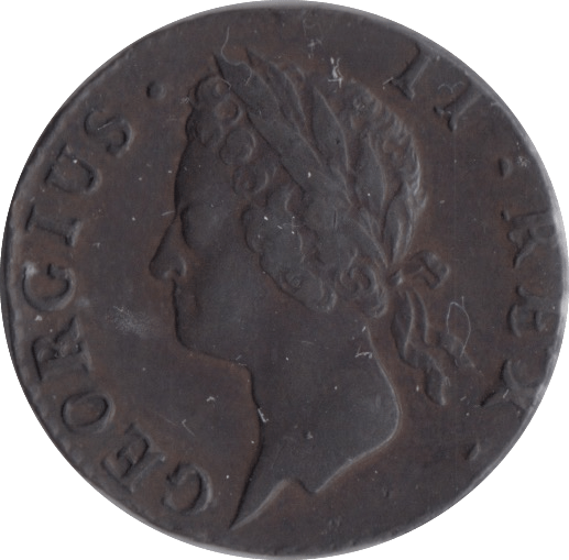 1744 FARTHING IRELAND - WORLD COINS - Cambridgeshire Coins