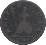 1744 FARTHING ( NF ) - FARTHING - Cambridgeshire Coins