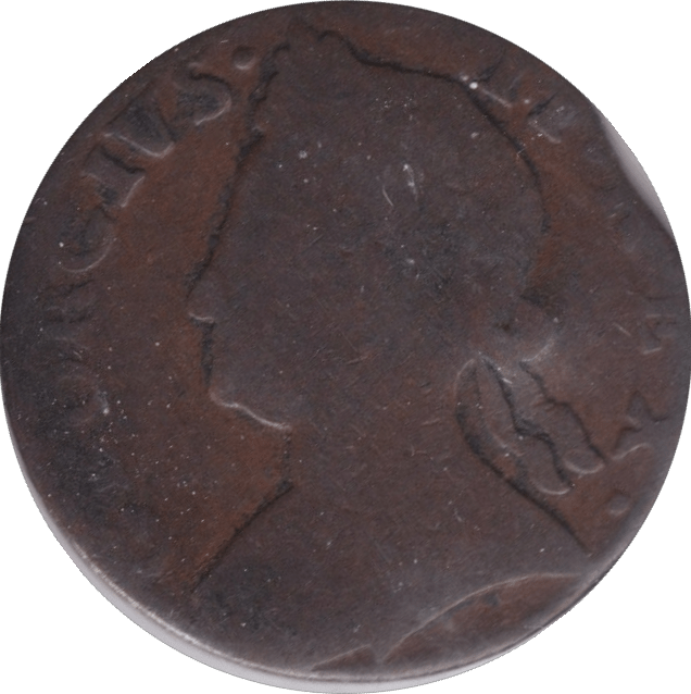 1744 HALFPENNY ( NF ) - HALFPENNY - Cambridgeshire Coins
