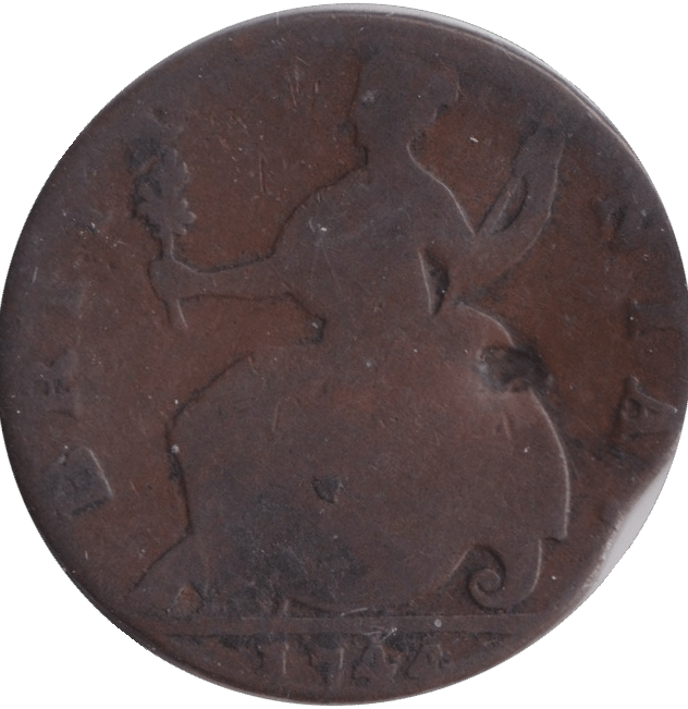 1744 HALFPENNY ( NF ) - HALFPENNY - Cambridgeshire Coins