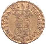 1745 GOLD HALF ESCUDO SPAIN MADRID MINT - GOLD WORLD COINS - Cambridgeshire Coins