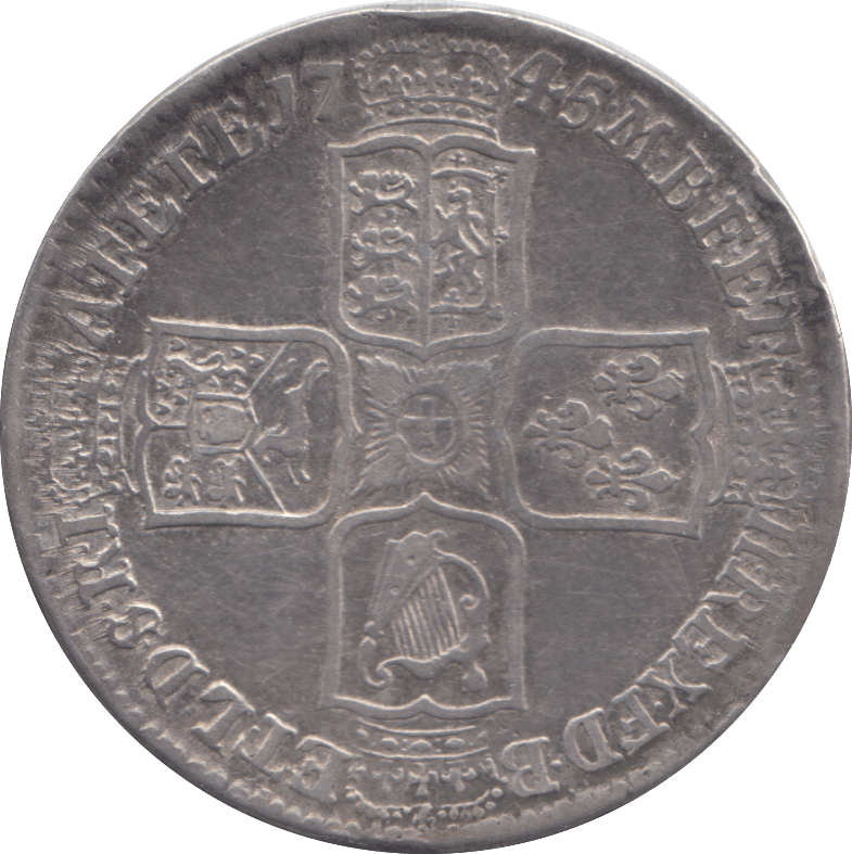 1745 HALFCROWN ( VF ) - HALFCROWN - Cambridgeshire Coins