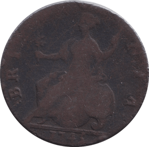 1745 HALFPENNY ( FINE ) - HALFPENNY - Cambridgeshire Coins