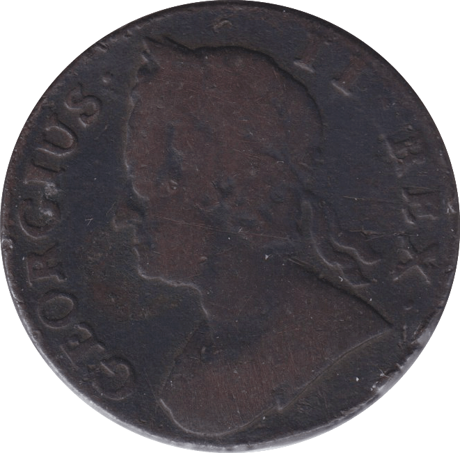 1745 HALFPENNY ( FINE ) - HALFPENNY - Cambridgeshire Coins
