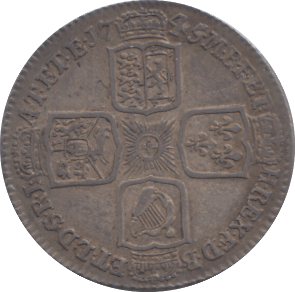 1745 SHILLING ( EF ) - SHILLING - Cambridgeshire Coins