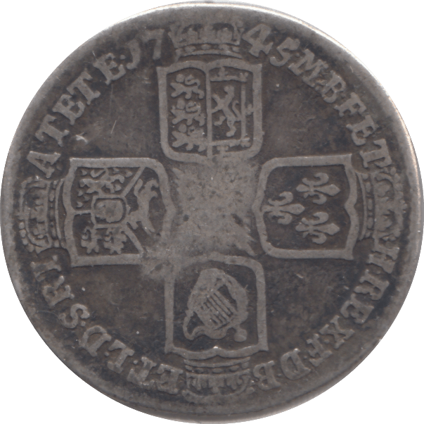 1745 SHILLING ( FAIR ) - SHILLING - Cambridgeshire Coins