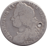 1745 SHILLING ( FINE ) HOLED - SHILLING - Cambridgeshire Coins