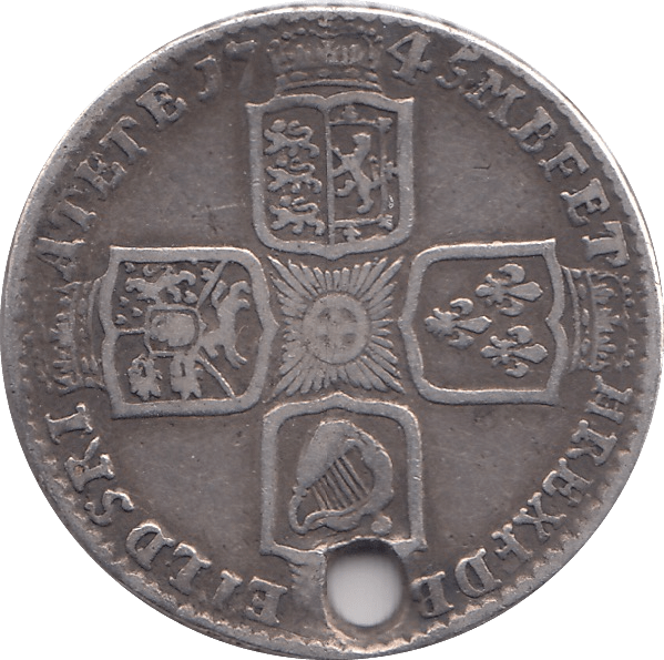 1745 SHILLING ( FINE ) - SHILLING - Cambridgeshire Coins