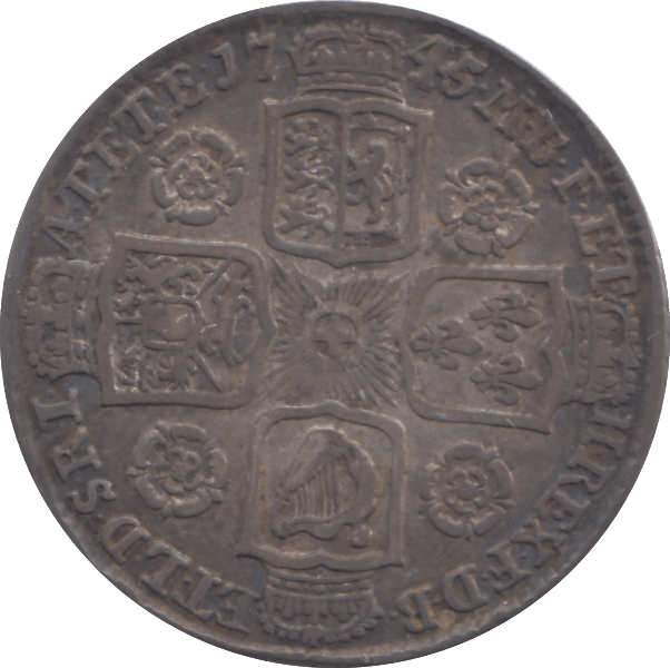 1745 SHILLING ( GVF ) - SHILLING - Cambridgeshire Coins