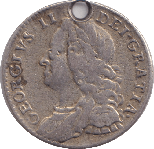 1745 SIXPENCE ( FINE ) - SIXPENCE - Cambridgeshire Coins