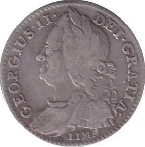 1745 SIXPENCE ( FINE ) - SIXPENCE - Cambridgeshire Coins