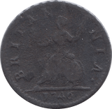 1746 FARTHING ( FAIR ) - Farthing - Cambridgeshire Coins