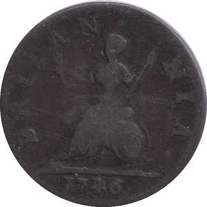 1746 FARTHING ( FAIR ) - FARTHING - Cambridgeshire Coins